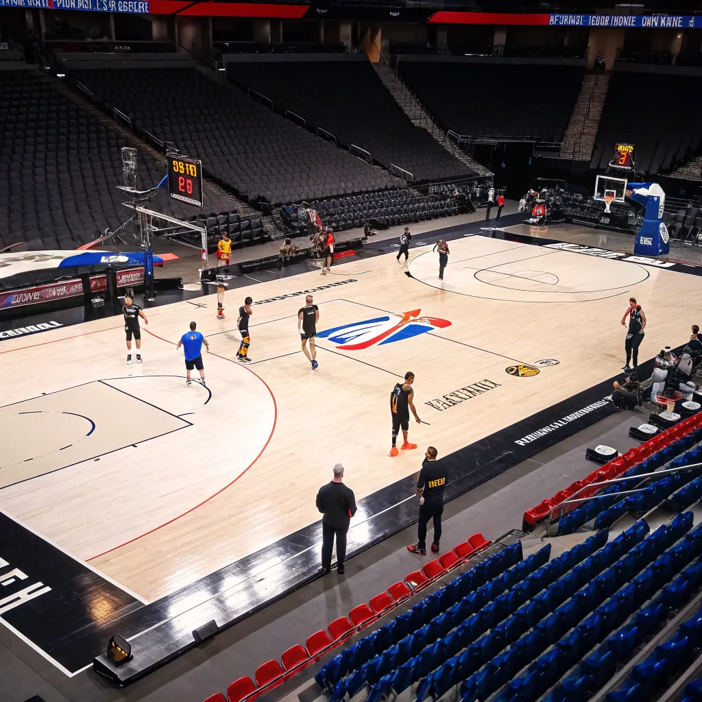 Professional Basketball Court